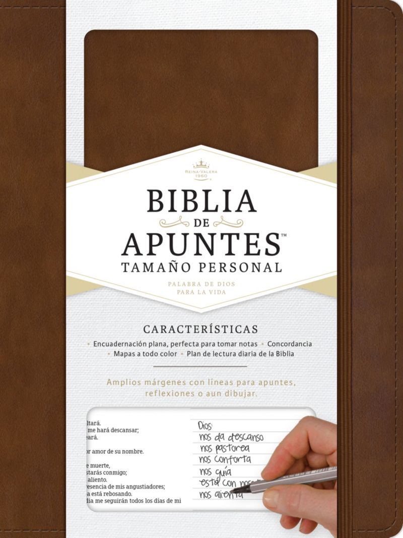 Biblia De Apuntes 1960/ Tamaño Personal Cafe Simil Piel