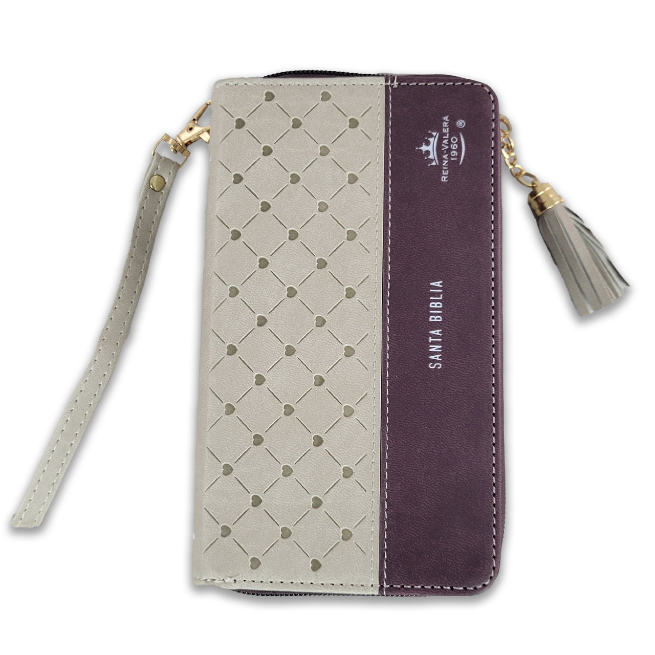 Bibllia RVR6015CZTI/ Chequera Beige-Cafe/ Cierre