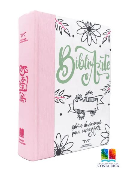 Biblia Arte /RVC083/ Blanco Rosa Tapa Dura