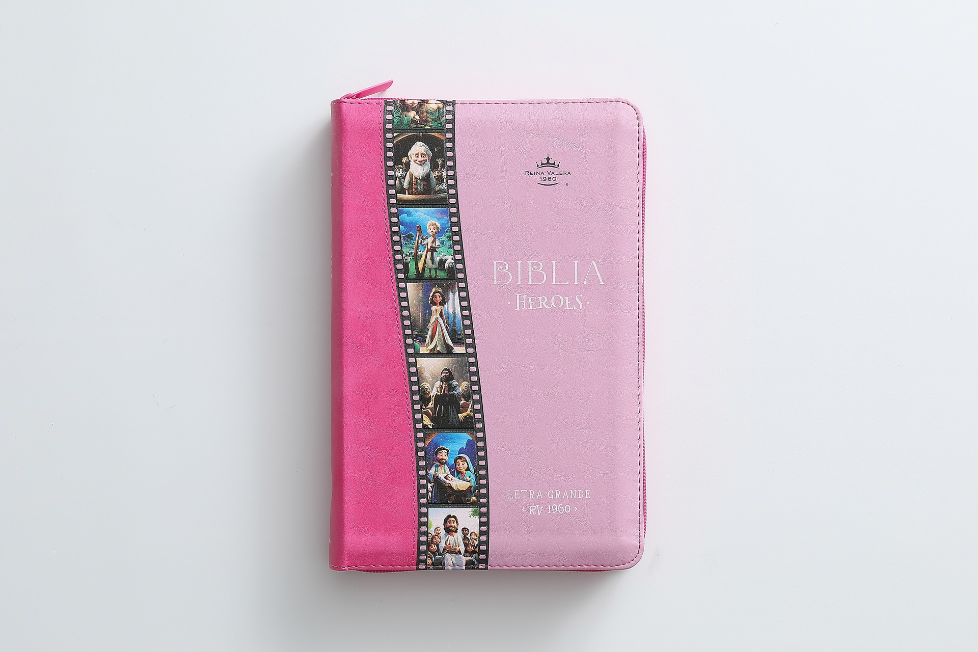 Biblia RVR6065cz/ Héroes Rosa/ I.Piel Cierre
