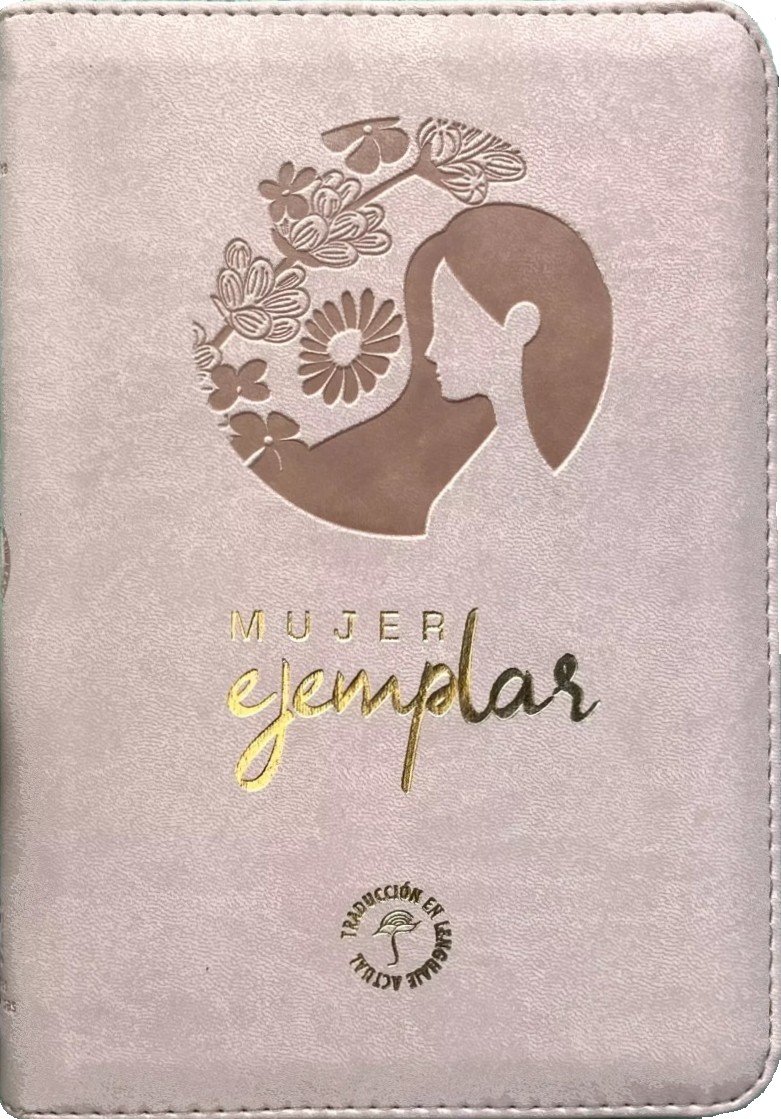 Biblia/ TLA066LGZP JR/ Mujer Ejemplar/ Rosa Canto Plateado