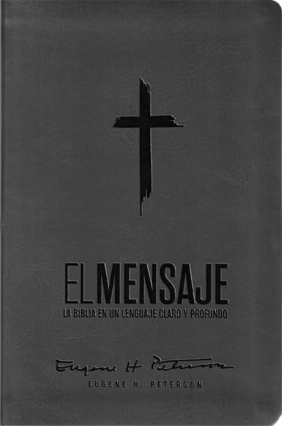 Biblia El Mensaje Gris/ Imitación Piel