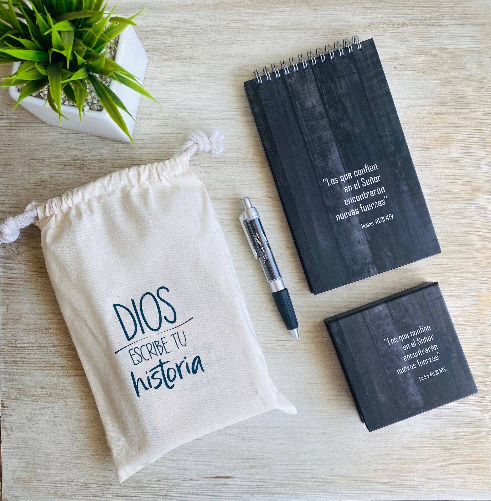 Kit De Notas Y Lapicero + Bolsa Hombre /Paper Ink