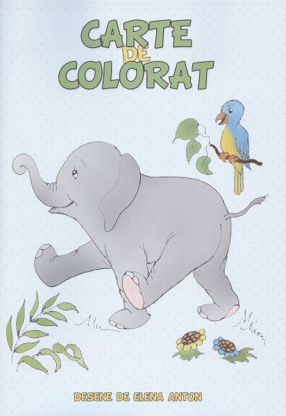 Carte de colorat - Elefănţel
