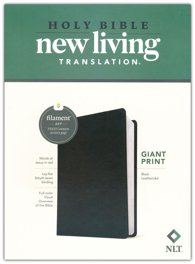 Biblia NLT/Ingles Negro Imitacion/ Filament