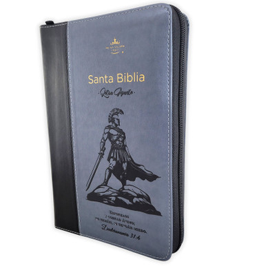 Biblia RVR6068cz / Gris Esforzaos/ Cierre C. Dorado