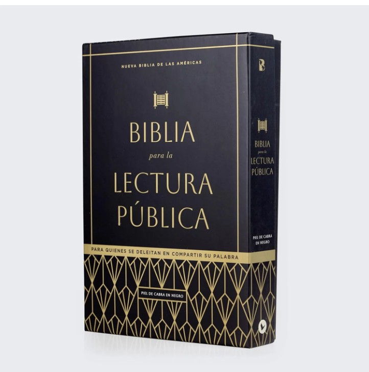 Biblia NBLA Para La Lectura Publica/ Negra Versificada LG/ Piel De Cabra