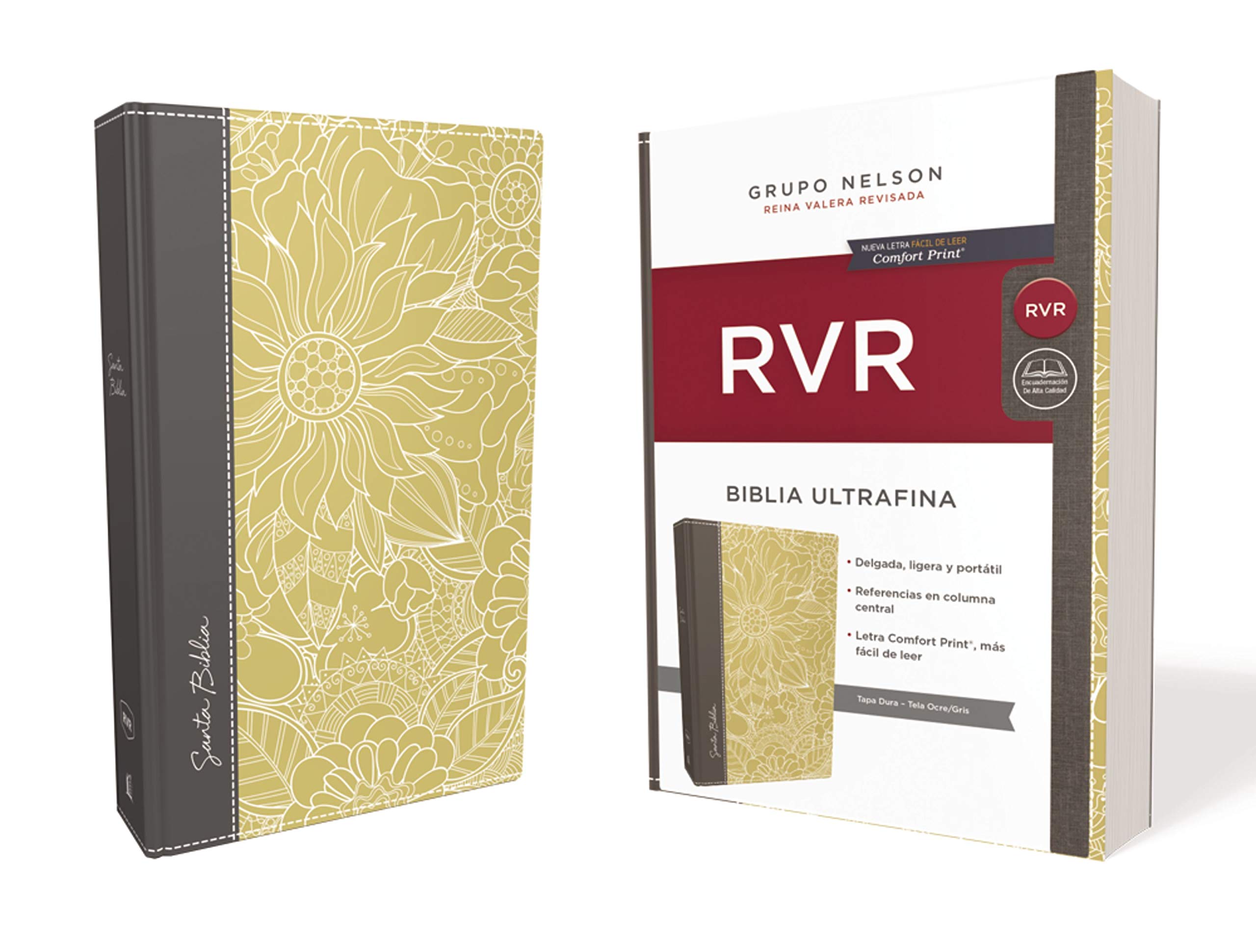 Biblia RVRevisada Tela Ocre Gris