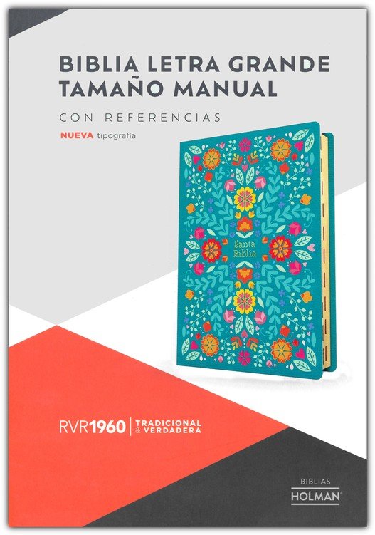 Biblia RVR1960/ Tamaño Manual Letra Grade Floreada con Índice