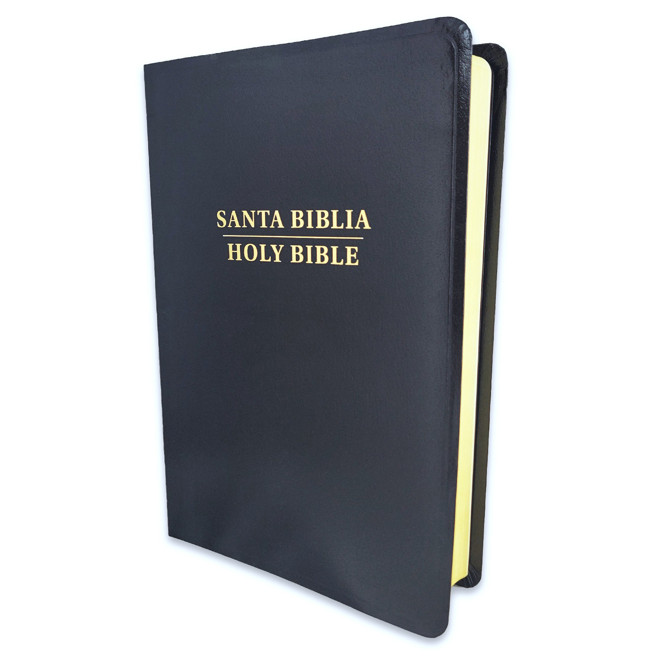 Biblia Bilingue 1960-KJV/ Negro Imitación Piel