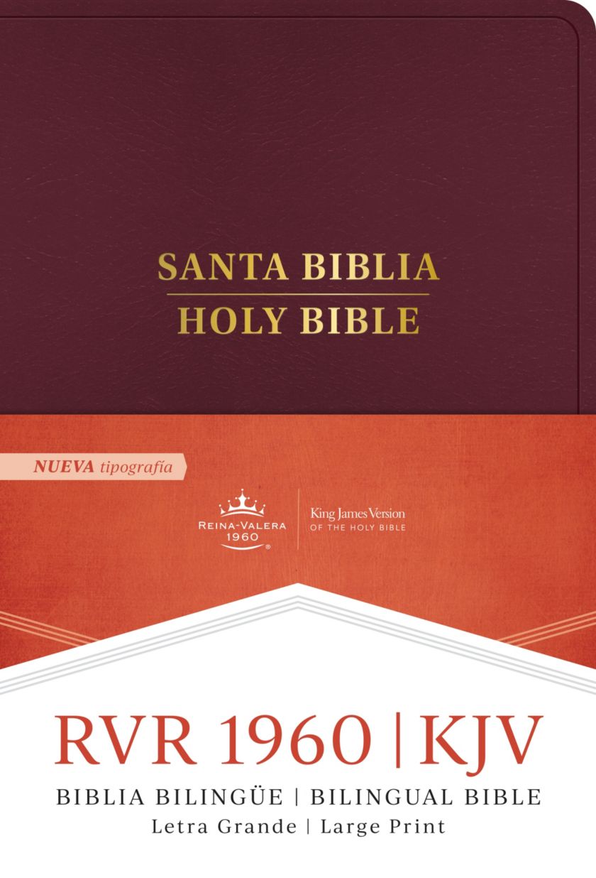 Biblia Bilingue RVR1960/KJV Letra Grande Borgoña
