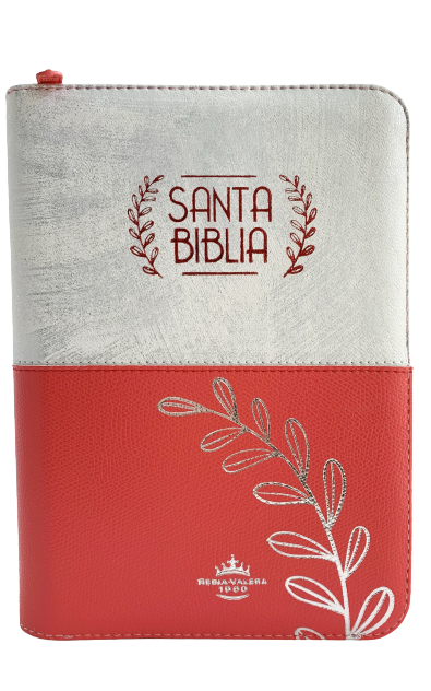 Biblia /RVR056cZTILG /Indice Rosado Plateado Canto Plateado