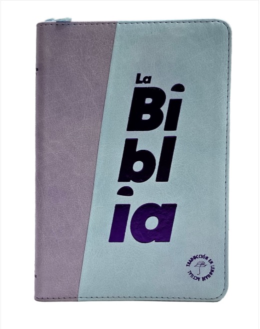 Biblia TLA 066ZLG Bicolor Azul Claro - Mora
