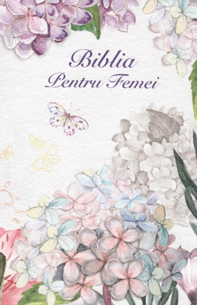 BIBLIA PENTRU FEMEI ALBA CU FLORI, mare