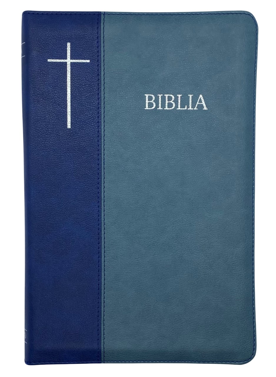 Biblia, editia Centenara, cu fermoar, albastru