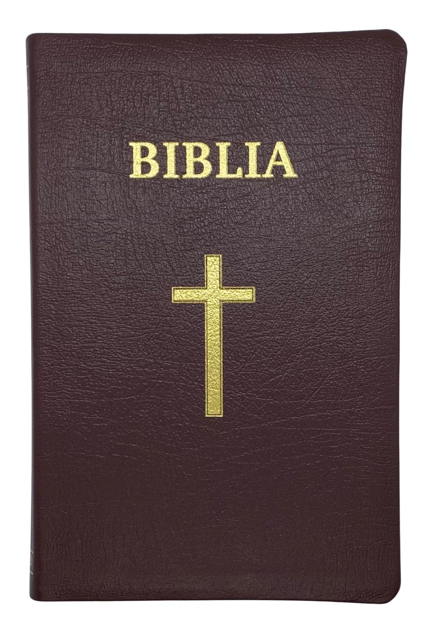 Biblia, editia Centenara, de piele, visinie